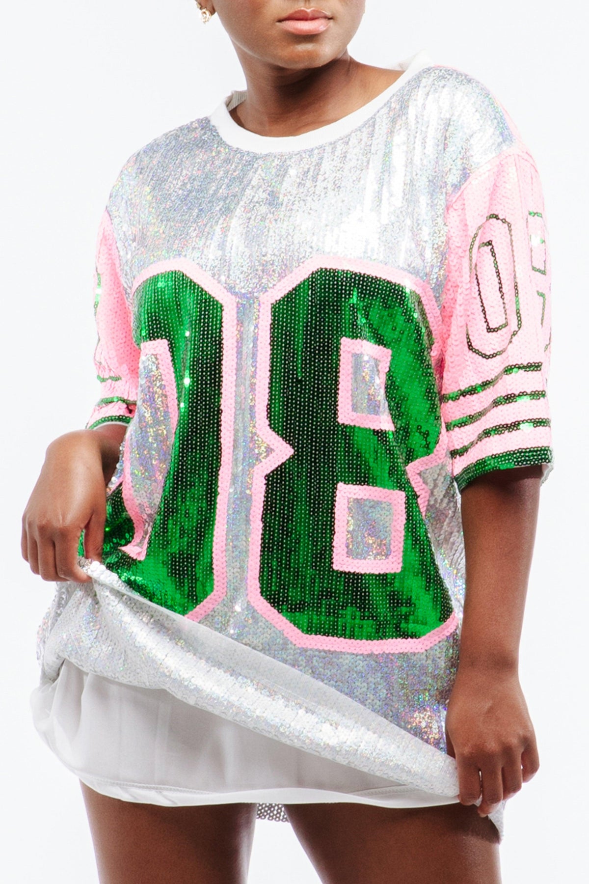 Sorority 08 Sequin Dress - Silver - SEQUIN FANS