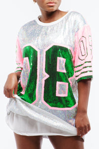 Sorority 08 Sequin Dress - Silver - SEQUIN FANS