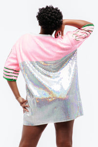 Sorority 08 Sequin Dress - Silver - SEQUIN FANS