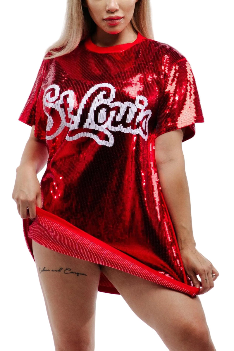 St. Louis Baseball Sequin Dress