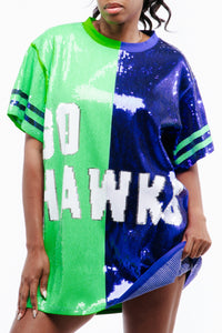 Seattle Football Sequin Dress - SEQUIN FANS