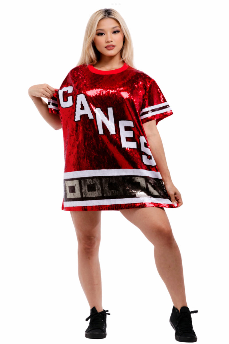 Carolina Hockey Sequin Dress