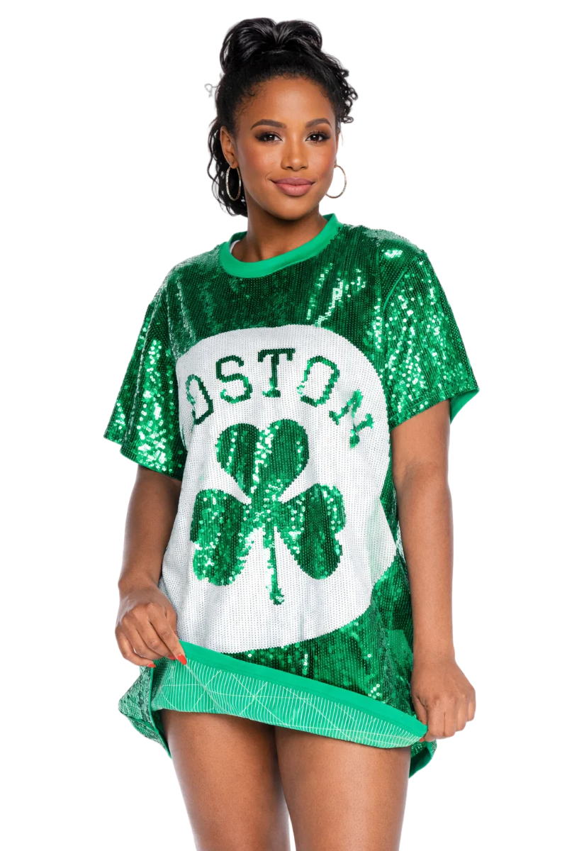 Boston Basketball Sequin Dress Boston Basketball Sequin Dress
