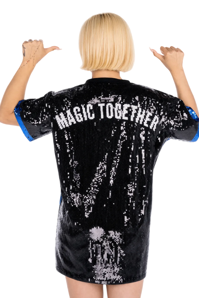 orlando magic jersey dress Basketball Sequin Color:Midnight charcoal it has a fit 2-20 Halter A-Line Cocktail Dress