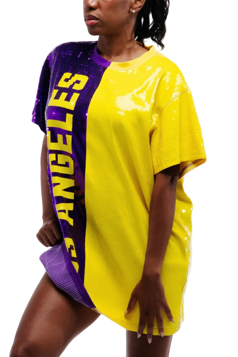 Los Angeles Basketball Sequin Dress