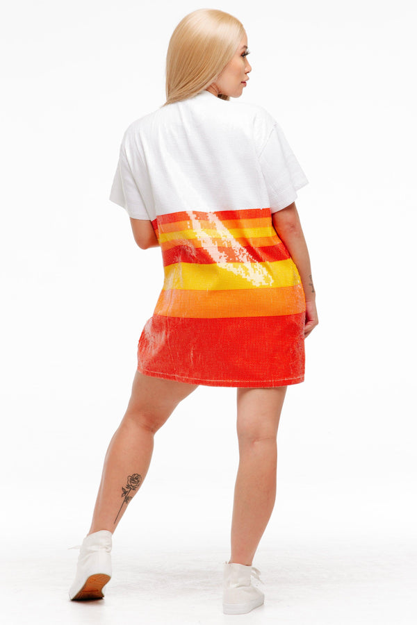 Houston Baseball Sequin Dress - SEQUIN FANS