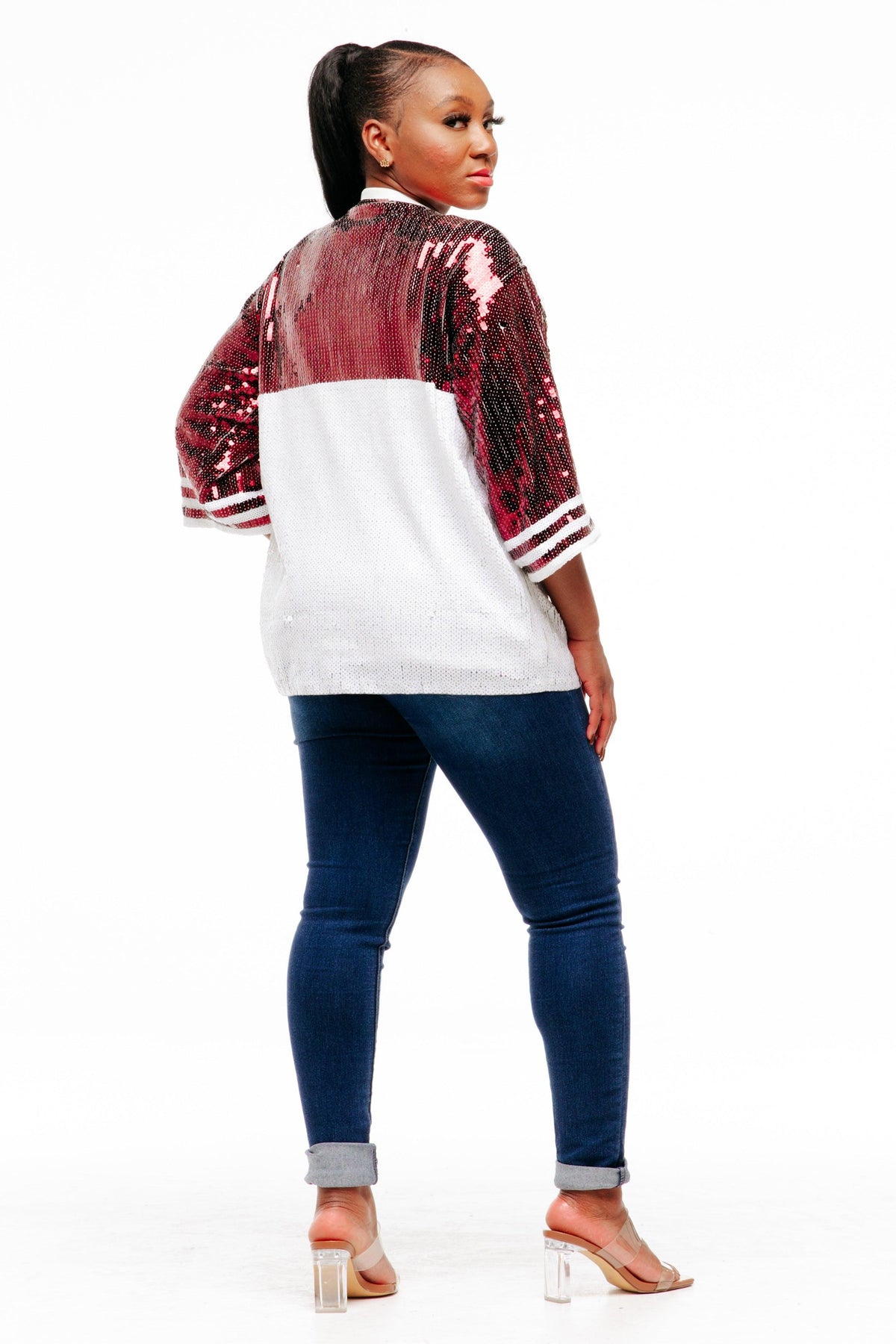 Texas College Sequin Shirt - SEQUIN FANS