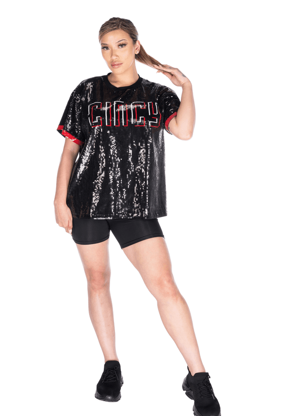 Cincinnati Baseball Sequin Shirt - SEQUIN FANS