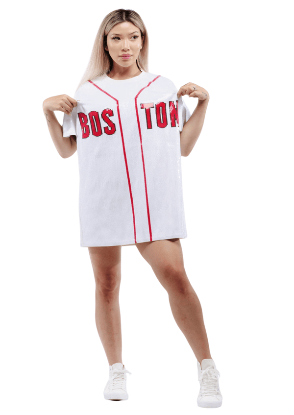 Boston Baseball Sequin Dress - SEQUIN FANS