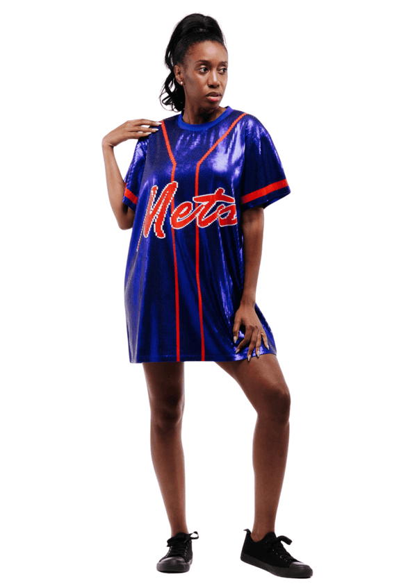 New York Baseball Sequin Dress - SEQUIN FANS