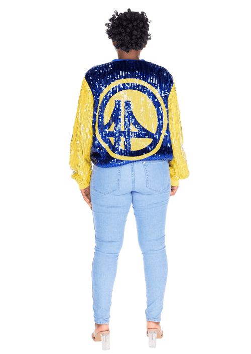 Golden State Basketball Sequin Jacket - SEQUIN FANS