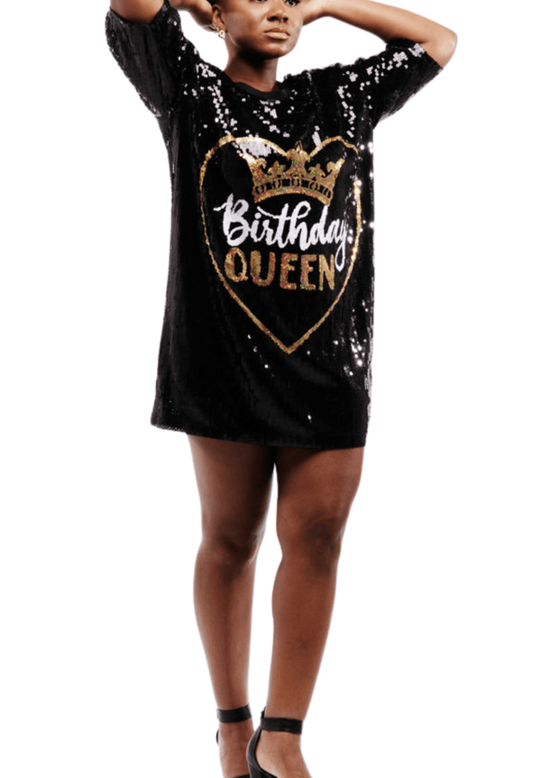 Birthday Queen Heart Sequin Dress - SEQUIN FANS