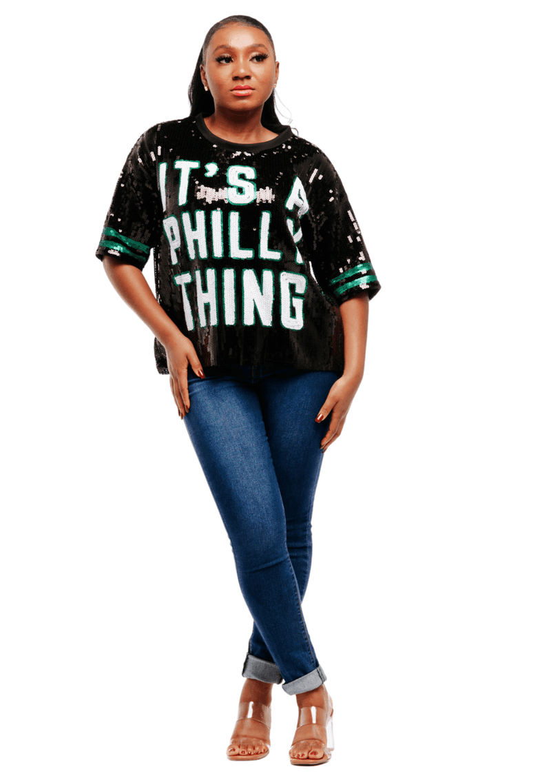 Philadelphia Football Sequin Shirt - SEQUIN FANS