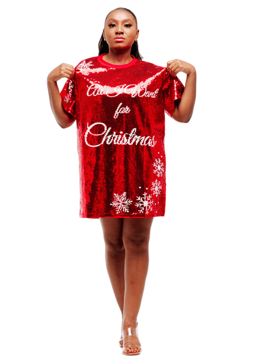 All I Want For Christmas Is You Sequin Dress - SEQUIN FANS