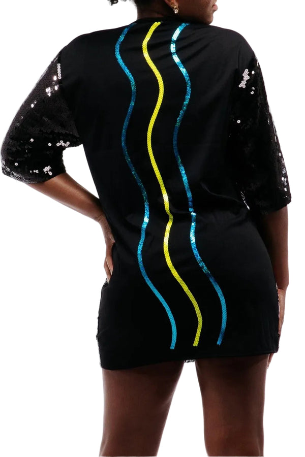 Dreams n Screams Sequin Dress - Black - SEQUIN FANS