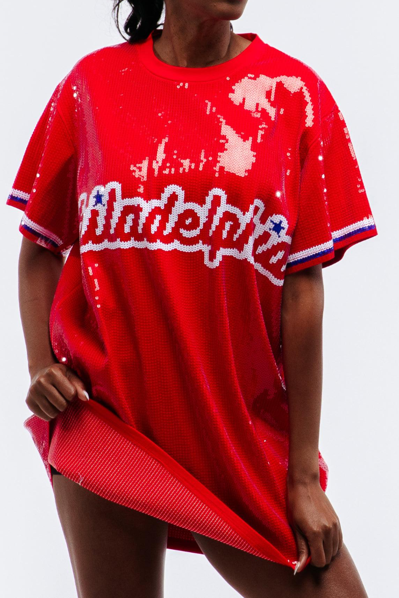 Philidelphia Baseball Sequin Dress