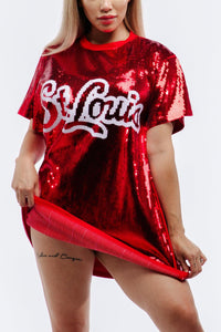 St. Louis Baseball Sequin Dress - SEQUIN FANS