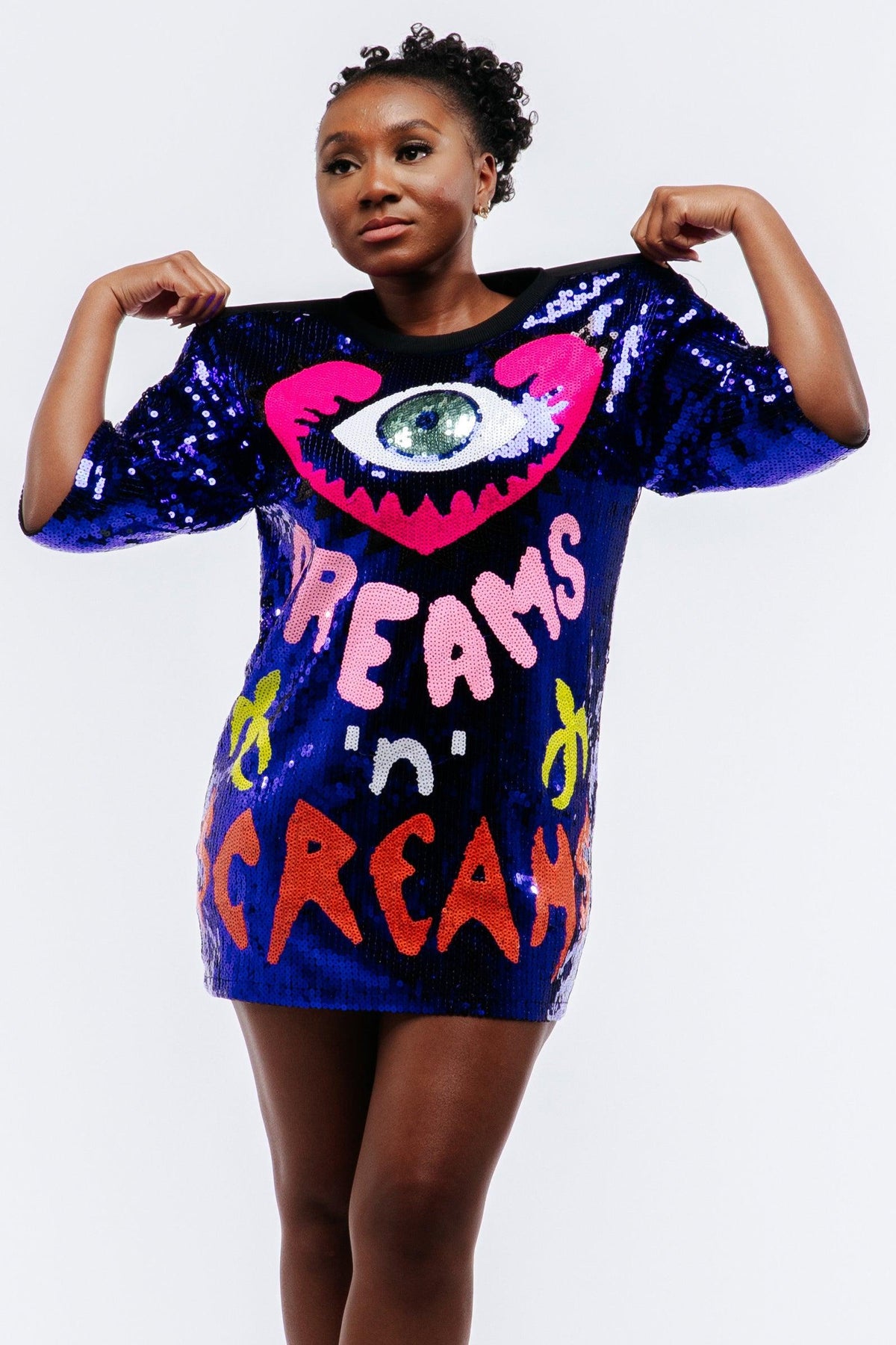 Dreams n Screams Sequin Dress - Black - SEQUIN FANS