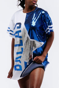 Dallas Football Sequin Dress - SEQUIN FANS