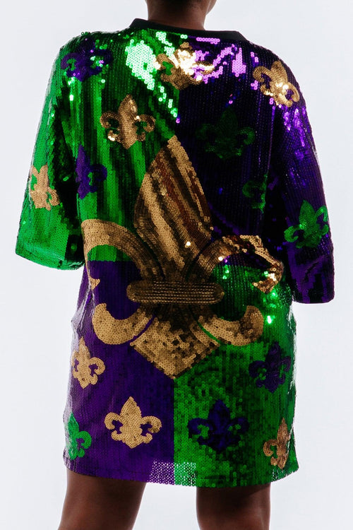 Mardi Gras Sequin Dress - SEQUIN FANS