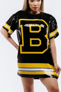 Boston Hockey Sequin Dress - SEQUIN FANS