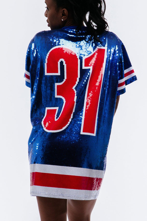 New York Hockey Sequin Dress - SEQUIN FANS