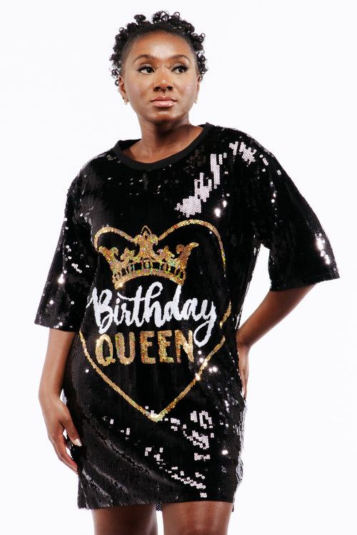 Birthday Queen Heart Sequin Dress - SEQUIN FANS