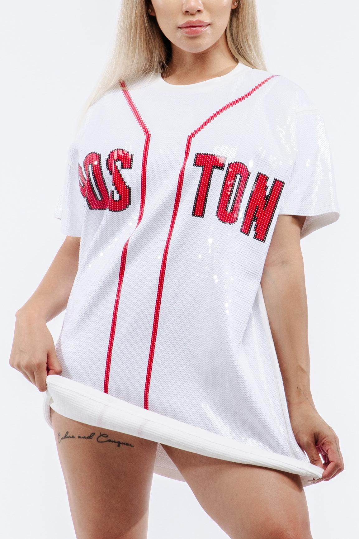 Boston Baseball Sequin Dress - SEQUIN FANS