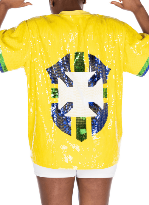 Brazil Soccer Sequin Shirt - SEQUIN FANS