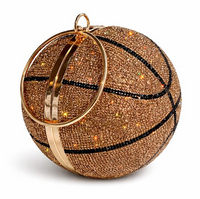 Crystal Basketball Clutch