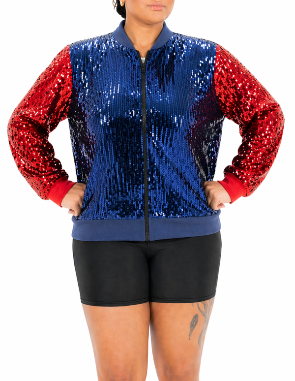 Columbus Hockey Sequin Jacket