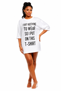 Nothing to Wear Sequin Dress - White