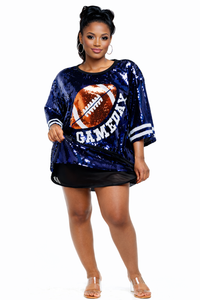 Game Day Sequin Dress - Blue