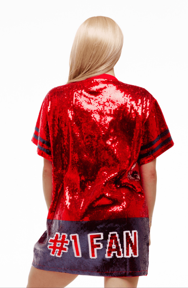 Houston Football Sequin Dress - SEQUIN FANS