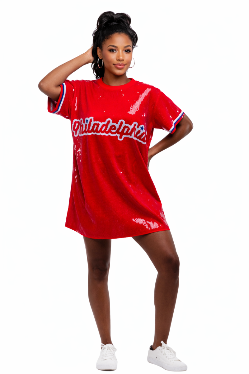 Philidelphia Baseball Sequin Dress