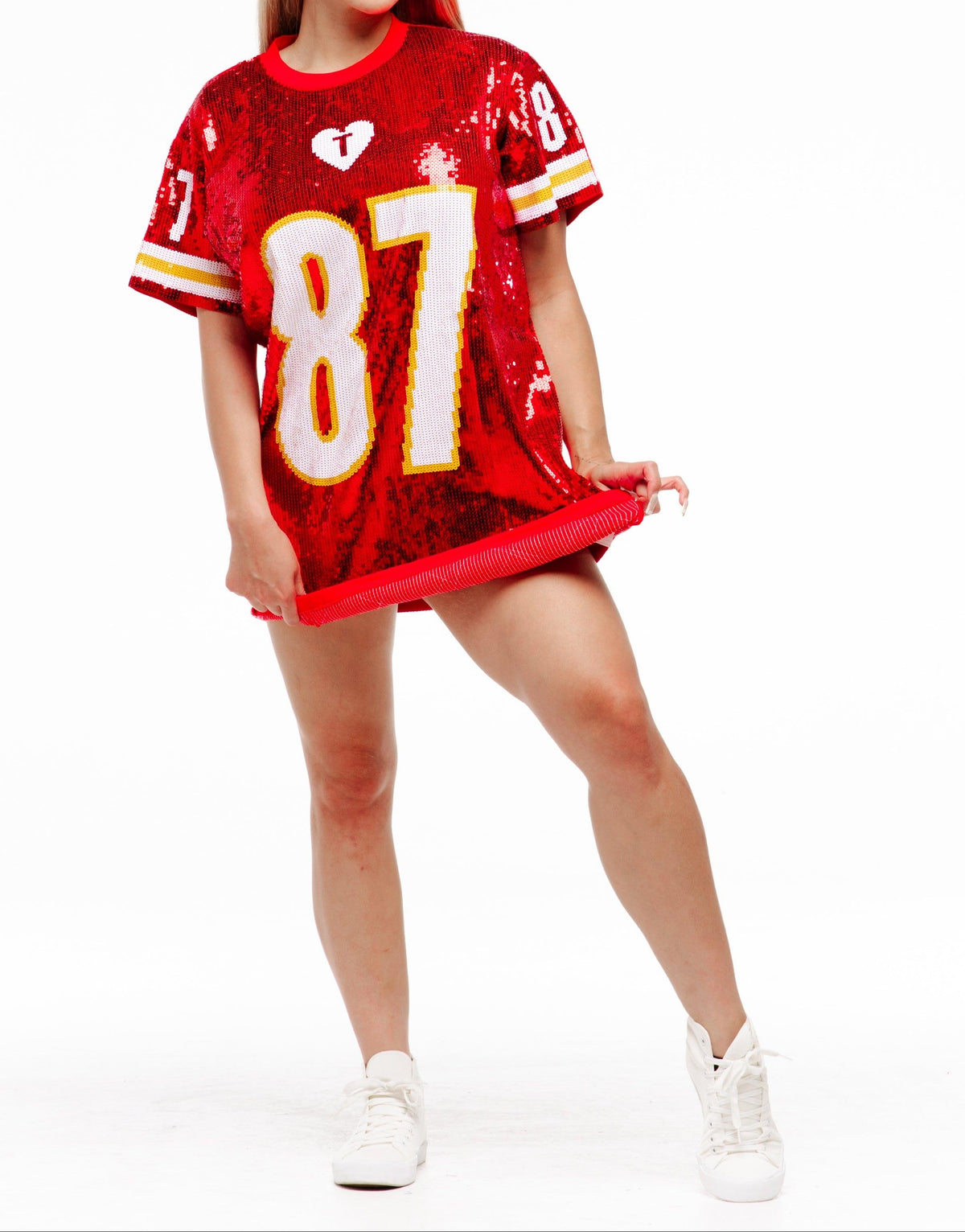 87 sequin dress GAMEDAY SEQUIN #87 JERSEY DRESS/TUNIC/TOP