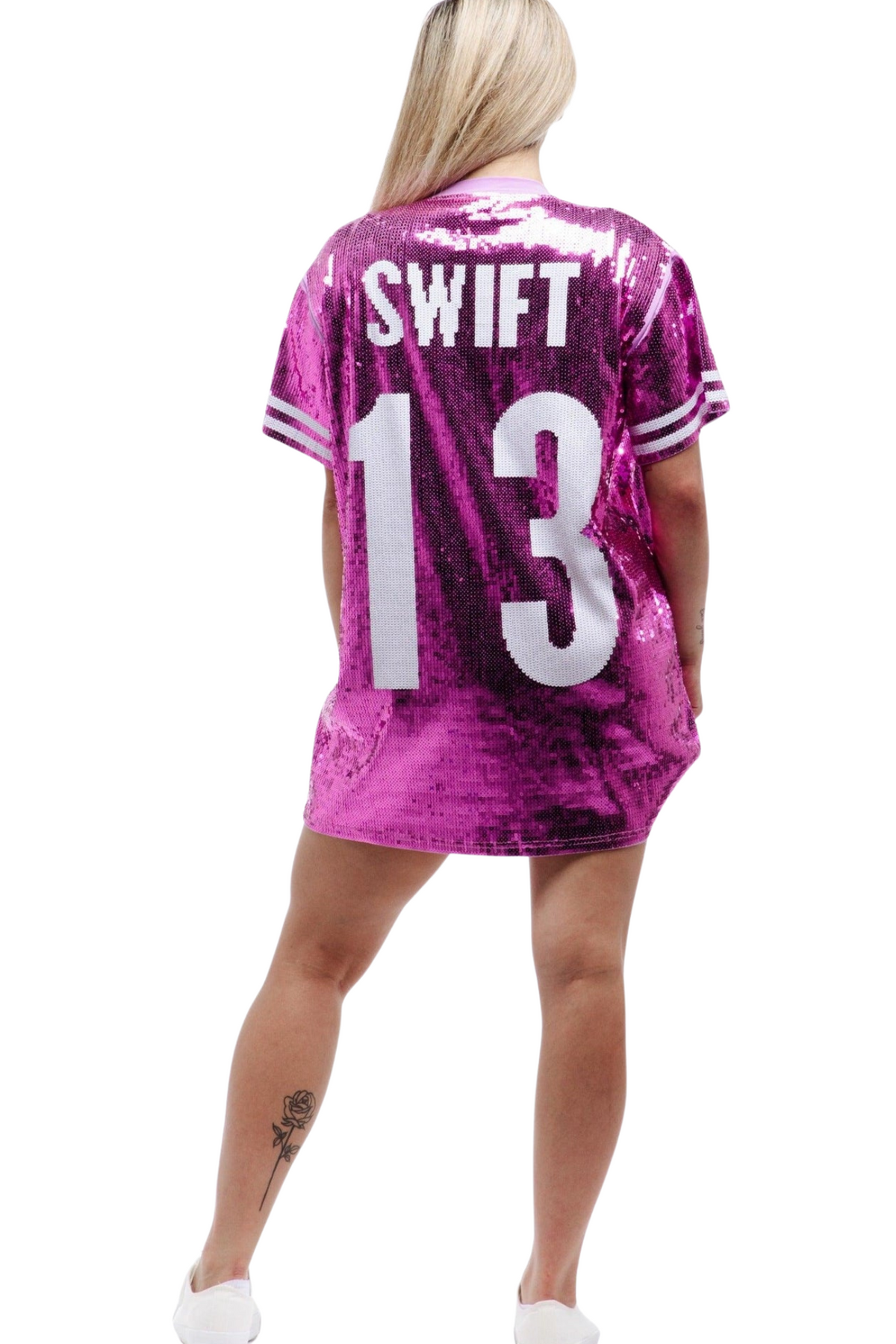 sequin t shirt dress purple Christy Sequin T-Shirt Mini Dress - Lavender