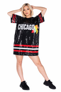 Chicago Hockey Sequin Dress