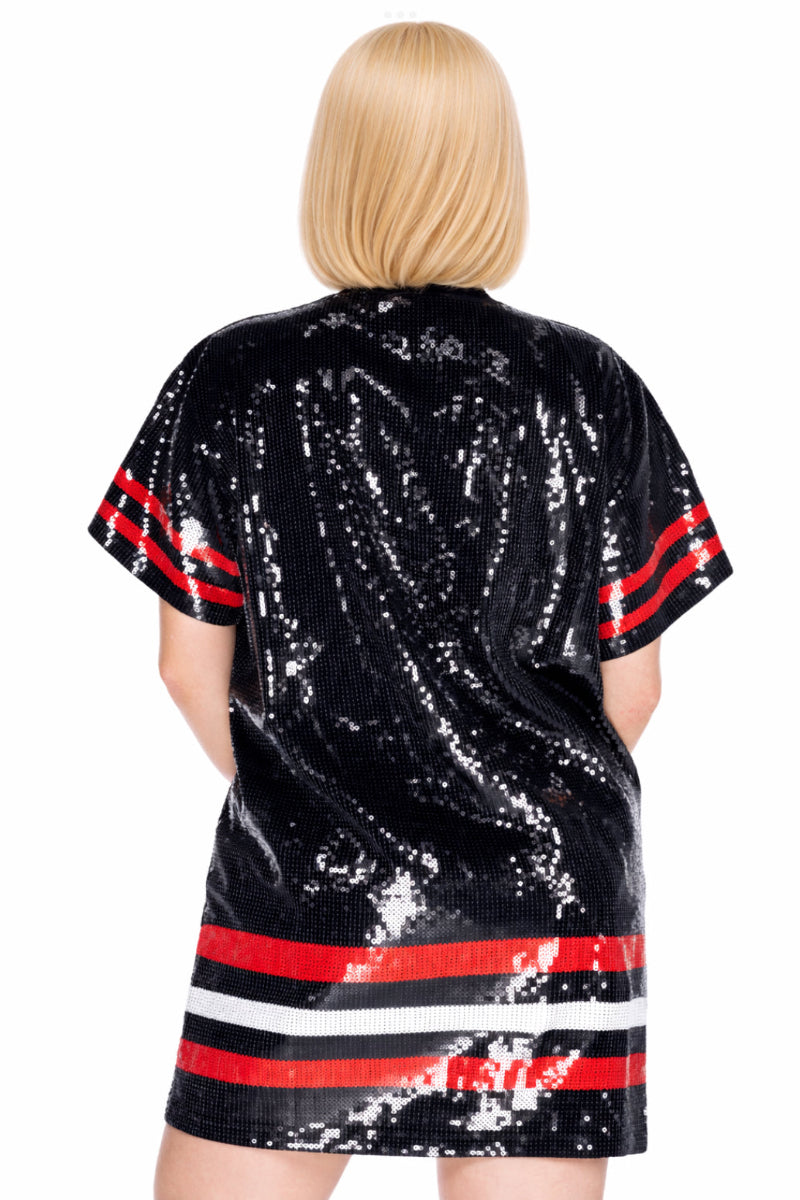 Chicago Hockey Sequin Dress
