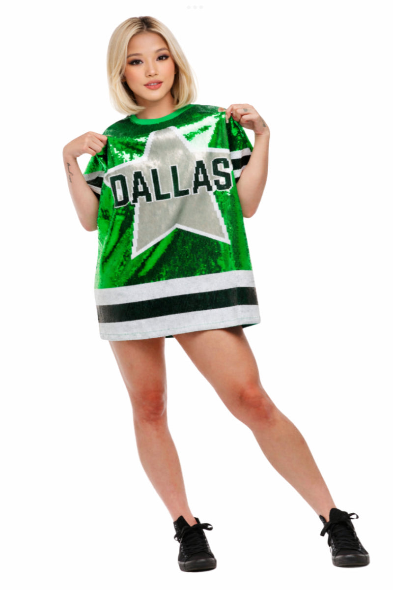 Dallas Hockey Sequin Dress