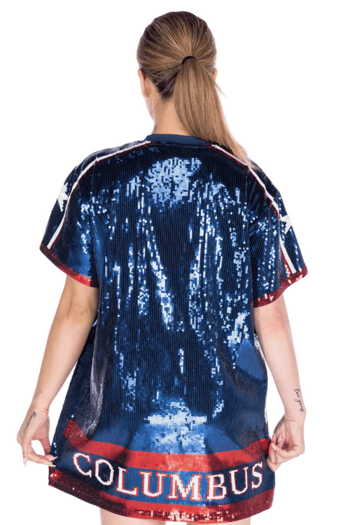 Columbus Hockey Sequin Dress