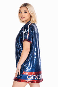 Columbus Hockey Sequin Dress