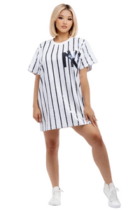 New York Baseball Sequin Dress