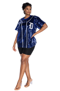 Detroit Baseball Sequin Shirt
