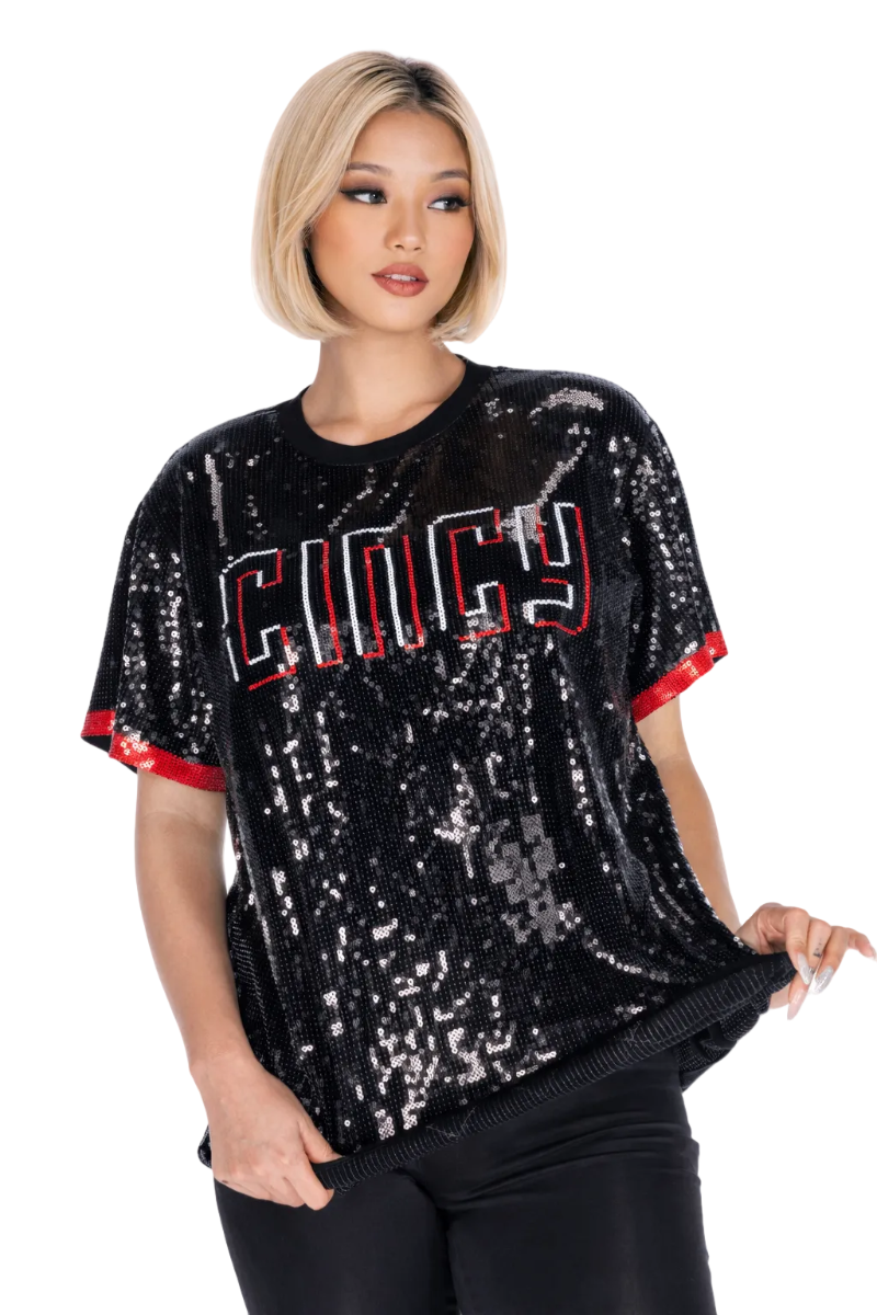 Cincinnati Baseball Sequin Shirt