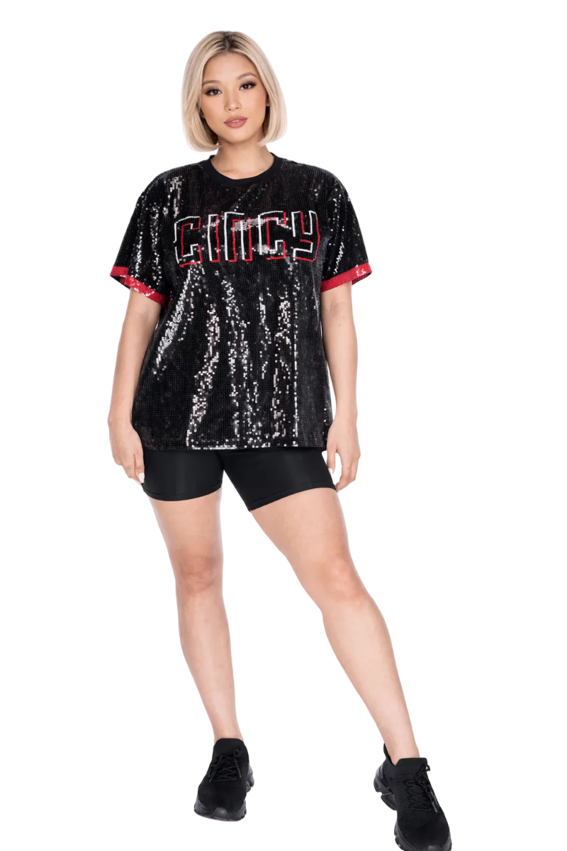 Cincinnati Baseball Sequin Shirt