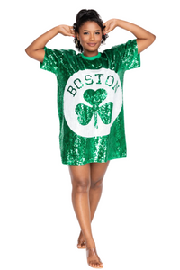 Boston Basketball Sequin Dress