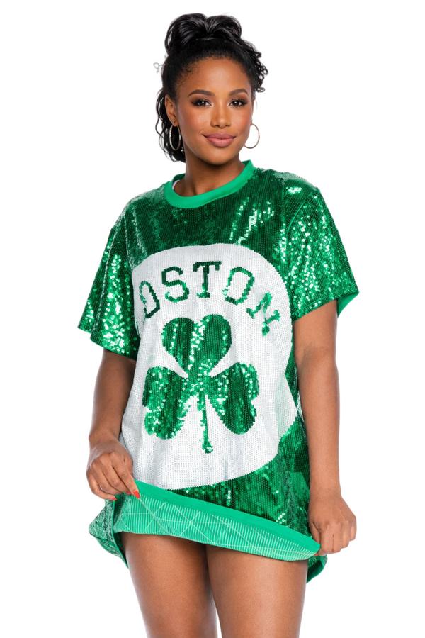 Boston Basketball Sequin Dress