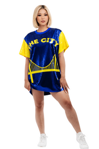 Golden State Basketball Sequin Dress