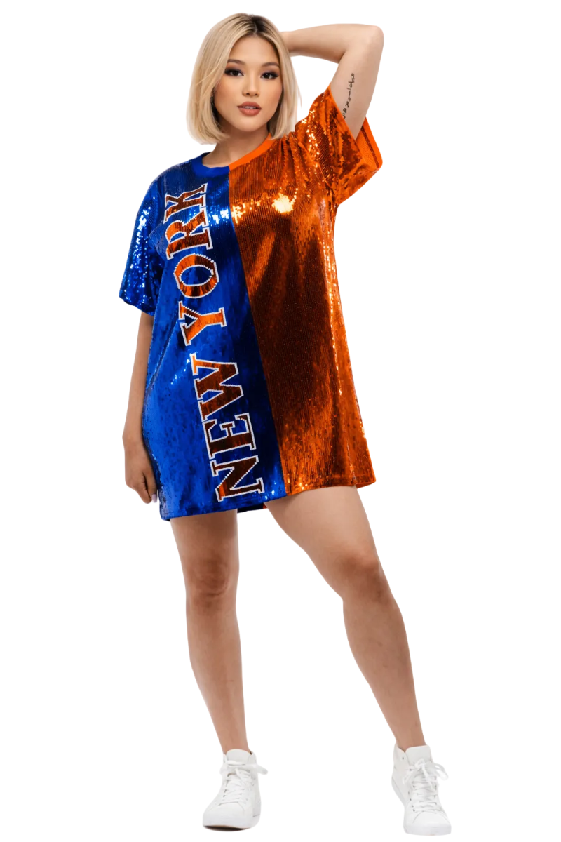 New York Basketball Sequin Dress SEQUIN FANS New York Basketball Sequin Dress SEQUIN FANS